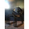 Set of 4 stackable metal chairs