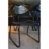 Set of 4 stackable metal chairs