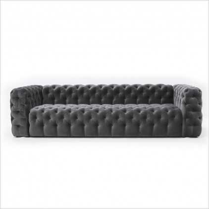 "CAPITON" contemporary design sofa, classical padded upholstery