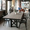 industrial dining table "Gustave Eiffel" wood/ metal