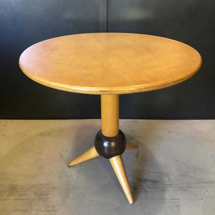 vintage wooden pedestal table