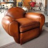 Club armchair (Art Deco) "Panthéra"sheep leather