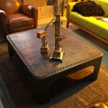 Riveted industrial coffee table