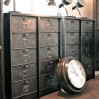 Strafor metal lockers 1950, industrial filing cabinet with 10 flaps