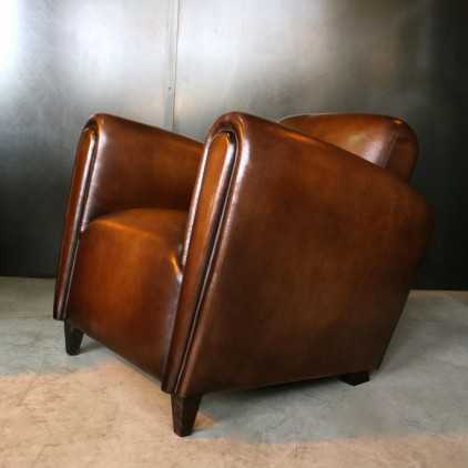 "Spitfire" leather club armchair