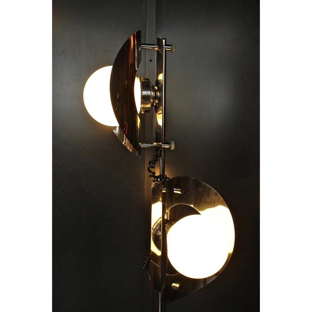 Classe énergétique E 40 cm 30 W halogène Seventies Classic Retro Lampe à lave avec effet métallique Cire Wachs: Lila Metallic Rétro Body: Silber 