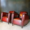 "Spitfire" leather club armchair