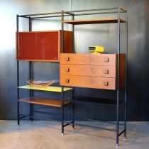 Seventies wall bookcase/shelves