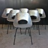 French aluminium"Tulip" chair by Pierre Guariche for Steiner 1953