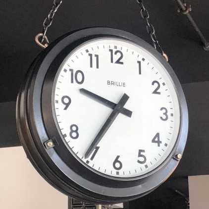 Vintage industrial double sided "BRILLIE"electric clock