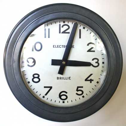 Small vintage industrial "BRILLIE"electric clock circa 1960