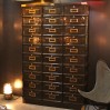 "Strafor"metal lockers 1930, industrial filing cabinet with 30 flaps.