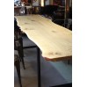 Custom naturalist dining table, brutal oak wood.