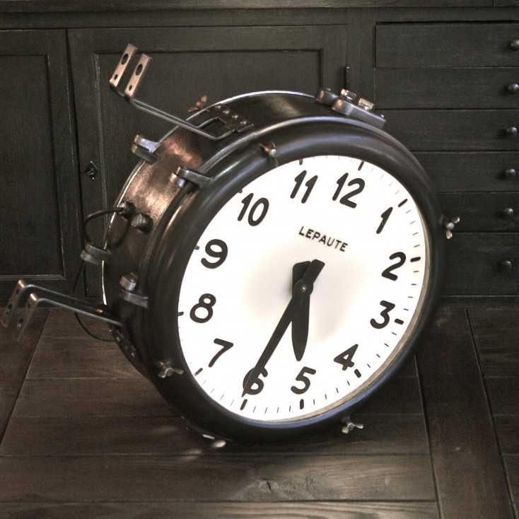 Horloge industrielle LEPAUTE double face