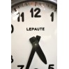 Vintage illuminated industrial "LEPAUTE" double sided clock circa 1950