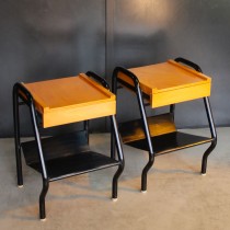 Vintage bedside tables by Jacques Hitier