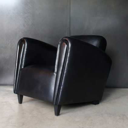 "Spitfire" leather club armchair