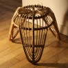 Vintage rattan stool