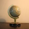 English small earth globe stamped metal 