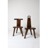 Pair of Brutalist chairs William Fetner, USA, 1960