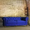 "Chesterfield"sofa cobalt blue fabric