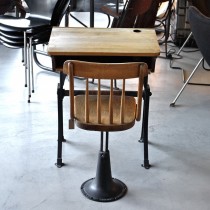 Vintage school desk USA, circa 1950