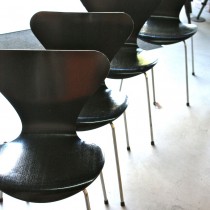 Danish set of 4 from series of 7 Arne JACOBSEN chairs for Fritz Hansen