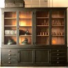 Custom-made patinated oak library